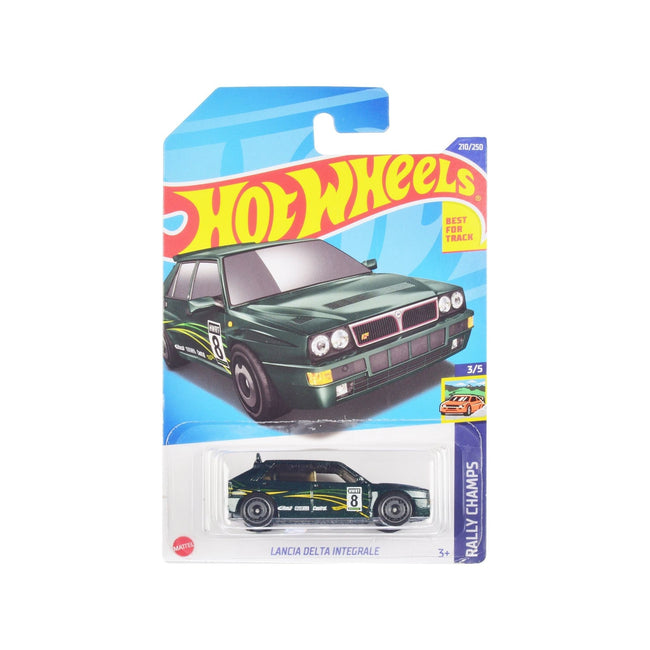 Lancia Delta Integrale 8 Green Metallic with Graphics "Rally Champs" Series Diecast Model Car by Hot Wheels-Hotwheels-ModelCars.com
