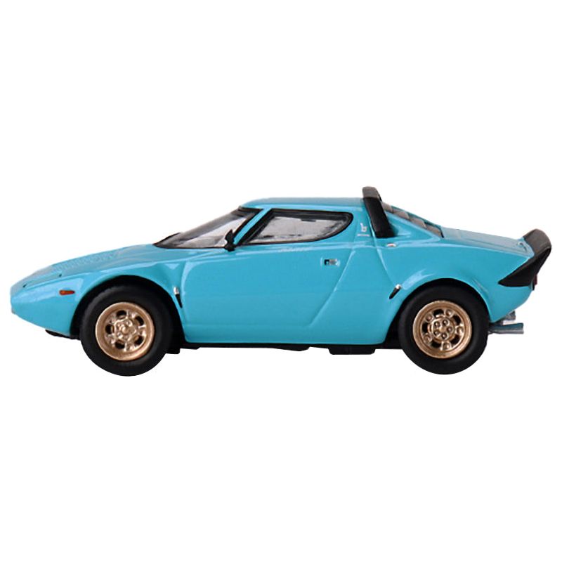 Lancia Stratos HF Stradale Azzuro Chiaro Blue Limited Edition to 1800 pieces Worldwide 1/64 Diecast Model Car by Mini GT - Mini GT - ModelCars.com