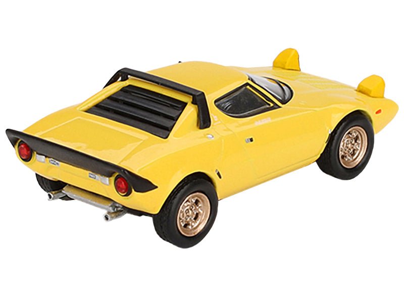 Lancia Stratos HF Stradale Giallo Fly Yellow Limited Edition to 1440 pieces Worldwide 1/64 Diecast Model Car by Mini GT-Mini GT-ModelCars.com