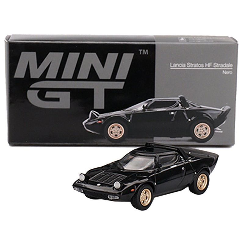 Lancia Stratos HF Stradale Nero Black Limited Edition 1/64 Diecast Model Car by Mini GT - Mini GT - ModelCars.com