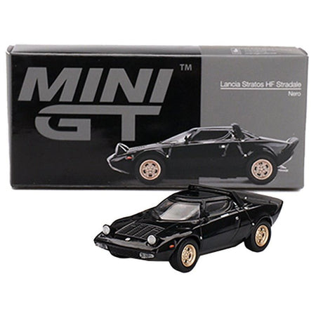 Lancia Stratos HF Stradale Nero Black Limited Edition 1/64 Diecast Model Car by Mini GT - Mini GT - ModelCars.com