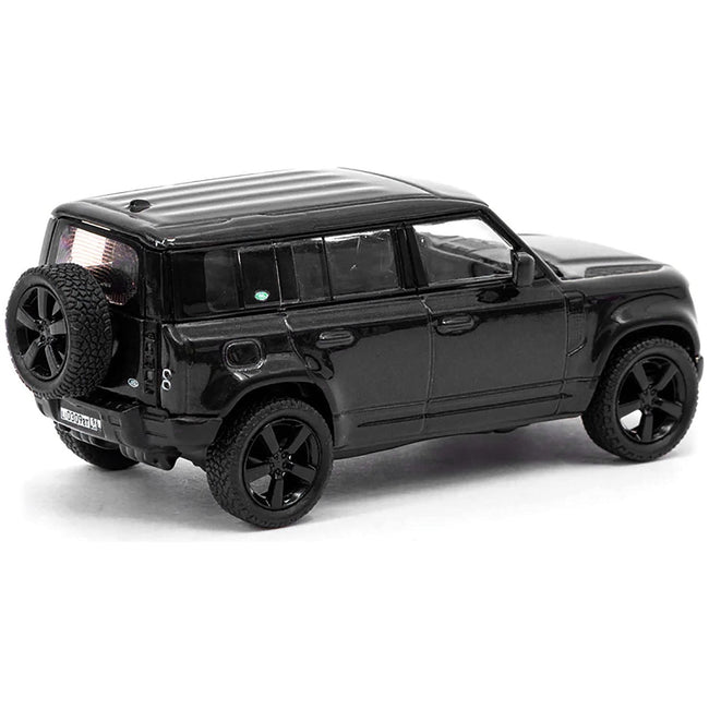 Land Rover Defender 110 Black Metallic "Global64" Series 1/64 Diecast Model Car by Tarmac Works - Tarmac Works - ModelCars.com