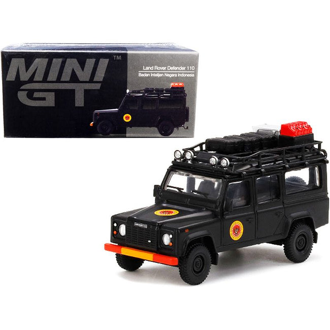 Land Rover Defender 110 RHD (Right Hand Drive) Black Badan Intelijen Negara Indonesia "EMS Exclusive" 1/64 Diecast Model Car by True Scale Miniatures - True Scale Miniatures - ModelCars.com