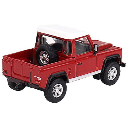 Land Rover Defender 90 Pickup Truck Masai Red Limited Edition to 1800 pieces Worldwide 1/64 Diecast Model Car by True Scale Miniatures - True Scale Miniatures - ModelCars.com