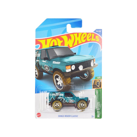 Land Rover Range Rover Classic Teal with White Graphics "Hot Wheels Expedition" "Mud Studs" Series Diecast Model Car by Hot Wheels-Hotwheels-ModelCars.com