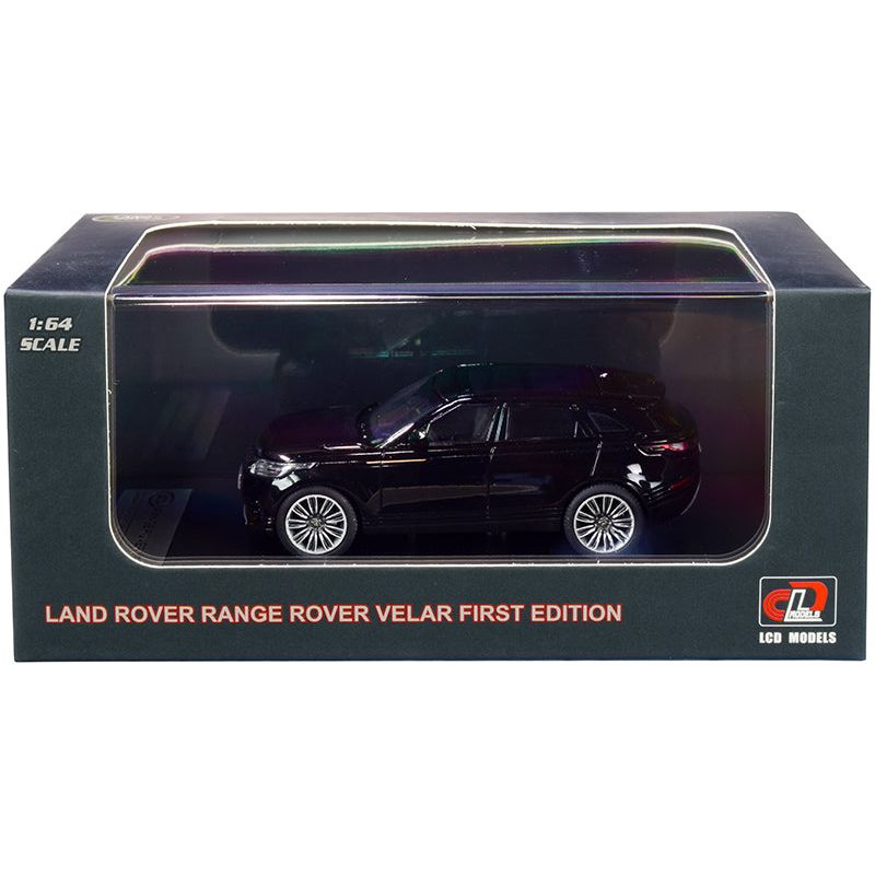 Land Rover Range Rover Velar First Edition with Sunroof Black Metallic 1/64 Diecast Model Car by LCD Models-LCD Models-ModelCars.com