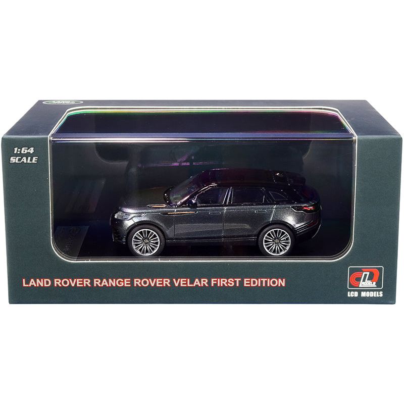Land Rover Range Rover Velar First Edition with Sunroof Gray Metallic and Black 1/64 Diecast Model Car by LCD Models-LCD Models-ModelCars.com