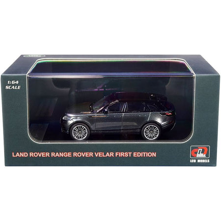 Land Rover Range Rover Velar First Edition with Sunroof Gray Metallic and Black 1/64 Diecast Model Car by LCD Models-LCD Models-ModelCars.com