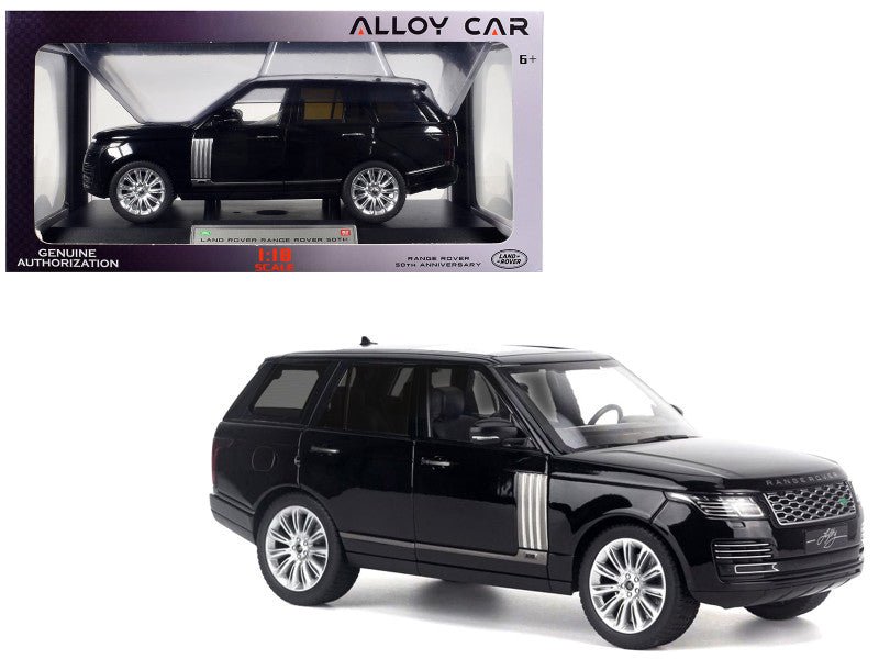 Land Rover Ranger Rover 50th Anniversary Black Metallic with Sunroof 1/18 Diecast Model Car by Heimanba-Heimanba-ModelCars.com