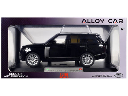 Land Rover Ranger Rover 50th Anniversary Black Metallic with Sunroof 1/18 Diecast Model Car by Heimanba-Heimanba-ModelCars.com