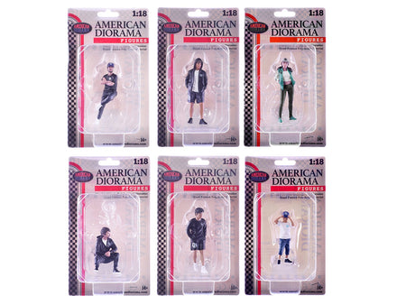 "LB Nation" 6 piece Figure Set for 1/18 Scale Models by American Diorama-American Diorama-ModelCars.com