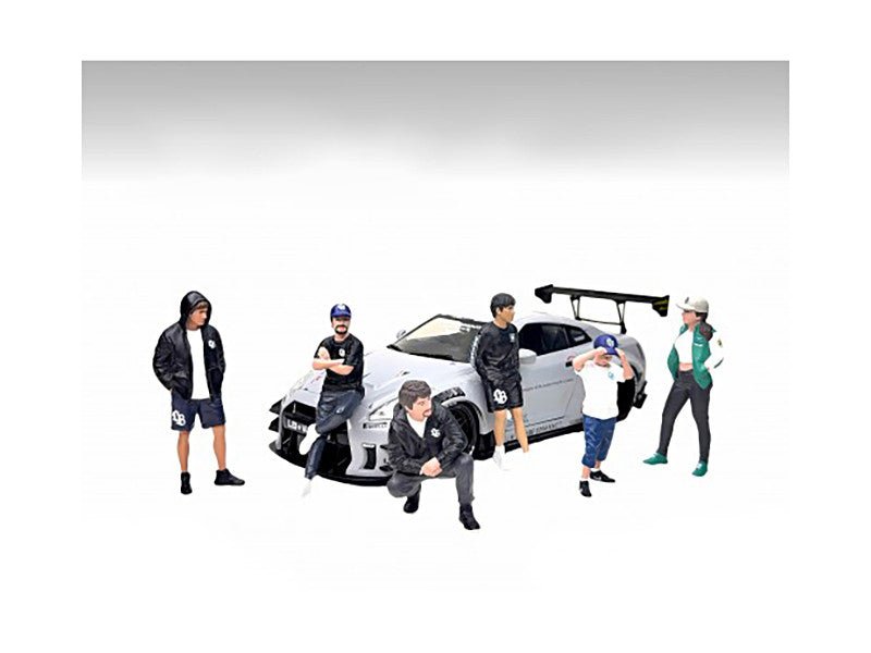 "LB Nation" 6 piece Figure Set for 1/24 Scale Models by American Diorama-American Diorama-ModelCars.com