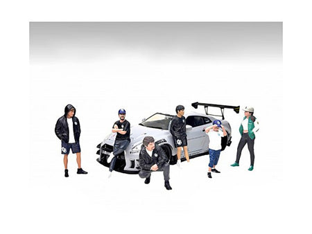 "LB Nation" 6 piece Figure Set for 1/24 Scale Models by American Diorama-American Diorama-ModelCars.com