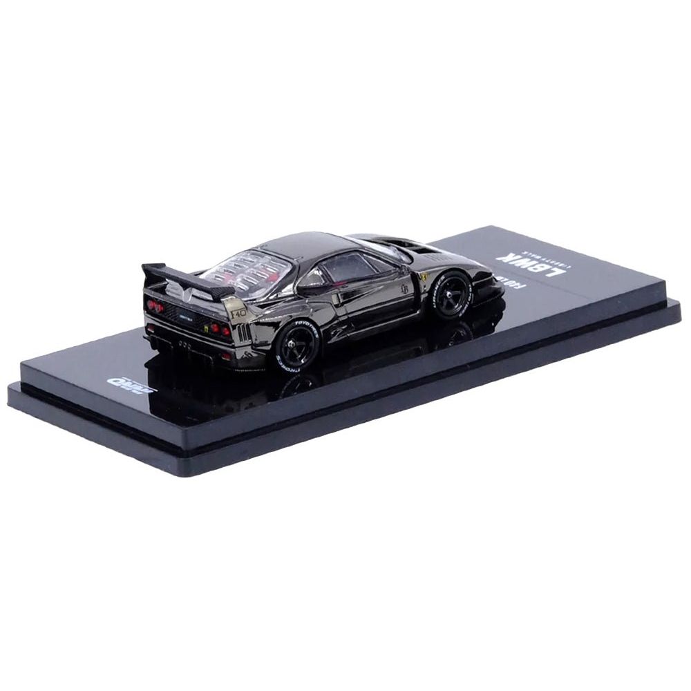 LBWK (Liberty Walk) F40 Chrome Black 1/64 Diecast Model Car by Inno Models - Inno Models - ModelCars.com