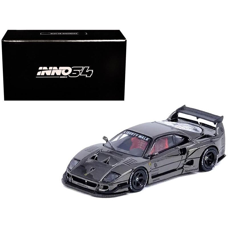 LBWK (Liberty Walk) F40 Chrome Black 1/64 Diecast Model Car by Inno Models - Inno Models - ModelCars.com