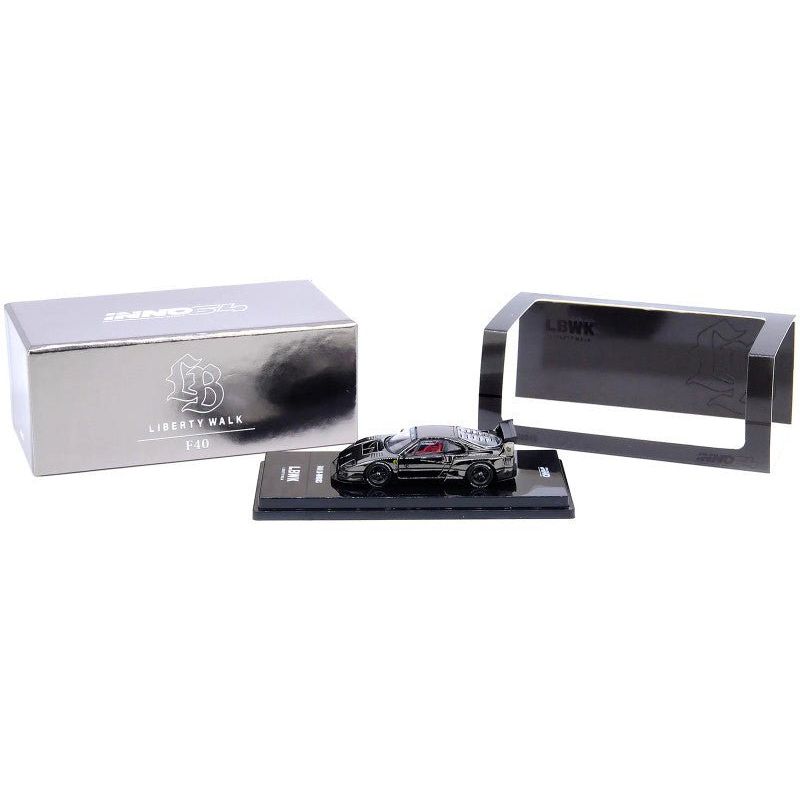 LBWK (Liberty Walk) F40 Chrome Black 1/64 Diecast Model Car by Inno Models - Inno Models - ModelCars.com
