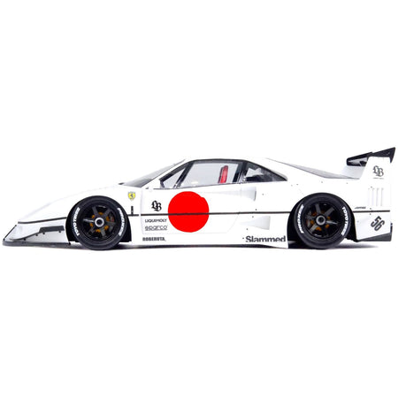 LBWK (Liberty Walk) F40 White with Graphics "Tokyo Auto Salon 2023" 1/18 Model Car by Inno Models - Inno Models - ModelCars.com