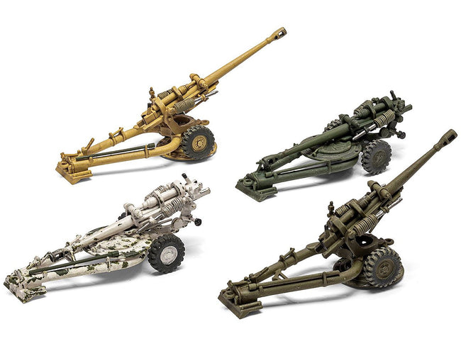 Level 1 Model Kit British 105mm Light Field Gun with 3 Scheme Options 1/76 Scale Plastic Model Kit by Airfix-Airfix-ModelCars.com