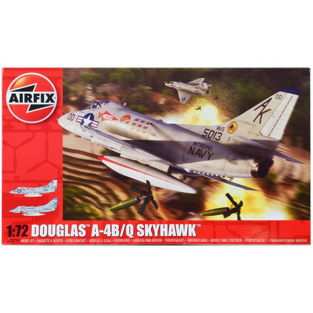 Level 1 Model Kit Douglas A-4B/Q Skyhawk Aircraft with 2 Scheme Options 1/72 Plastic Model Kit by Airfix-Airfix-ModelCars.com