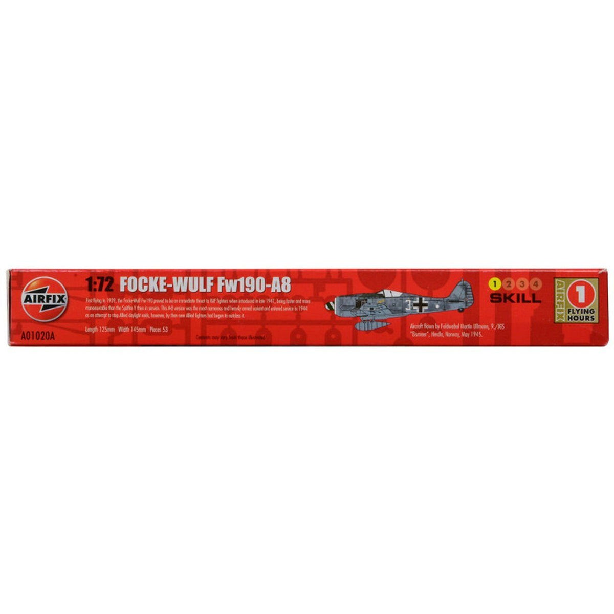 Level 1 Model Kit Focke-Wulf Fw190-A8 Fighter Aircraft 1/72 Plastic Model Kit by Airfix-Airfix-ModelCars.com