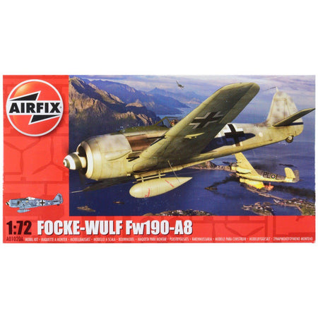 Level 1 Model Kit Focke-Wulf Fw190-A8 Fighter Aircraft 1/72 Plastic Model Kit by Airfix-Airfix-ModelCars.com