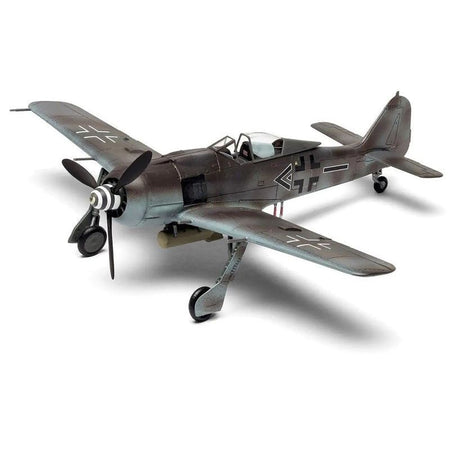 Level 1 Model Kit Focke-Wulf Fw190-A8/F-8 Fighter Aircraft with 2 Scheme Options 1/72 Plastic Model Kit by Airfix-Airfix-ModelCars.com