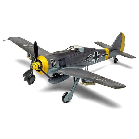 Level 1 Model Kit Focke-Wulf Fw190-A8/F-8 Fighter Aircraft with 2 Scheme Options 1/72 Plastic Model Kit by Airfix-Airfix-ModelCars.com