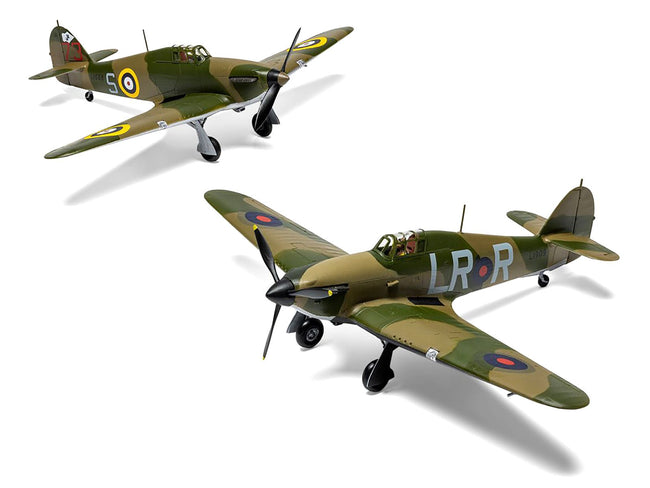 Level 1 Model Kit Hawker Hurricane Mk.I Aircraft with 2 Scheme Options 1/72 Scale Plastic Model Kit by Airfix-Airfix-ModelCars.com