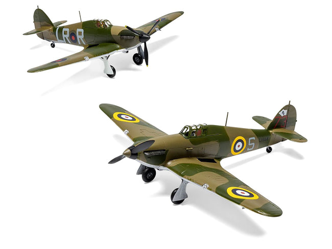 Level 1 Model Kit Hawker Hurricane Mk.I Aircraft with 2 Scheme Options 1/72 Scale Plastic Model Kit by Airfix-Airfix-ModelCars.com