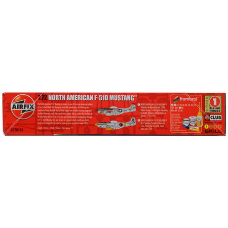 Level 1 Model Kit North American P-51D Mustang Fighter Aircraft with 2 Scheme Options 1/72 Plastic Model Kit by Airfix-Airfix-ModelCars.com