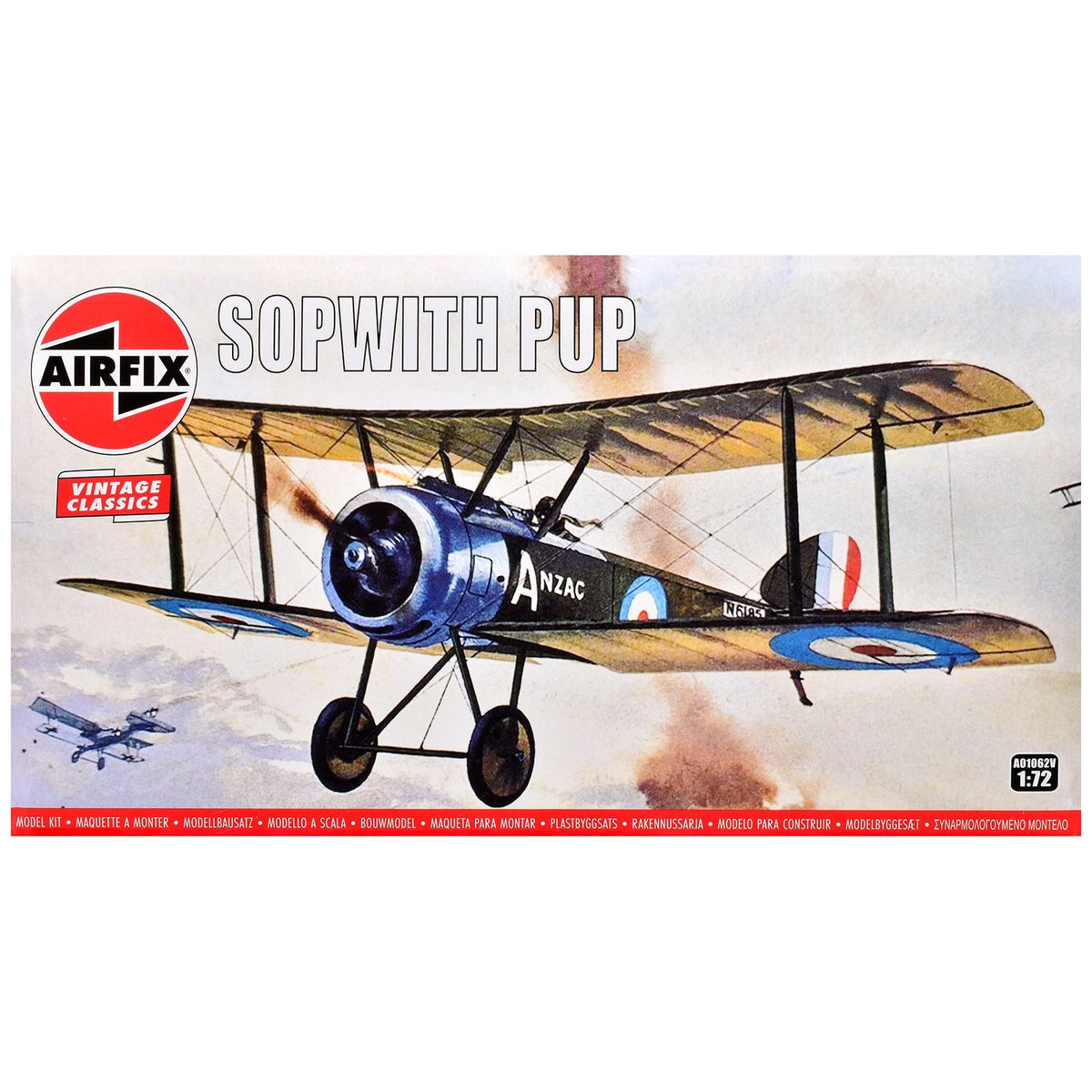 Level 1 Model Kit Sopwith Pup Fighter Aircraft 1/72 Plastic Model Kit by Airfix-Airfix-ModelCars.com