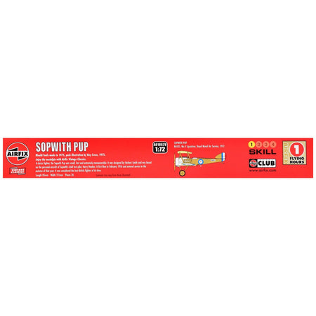 Level 1 Model Kit Sopwith Pup Fighter Aircraft 1/72 Plastic Model Kit by Airfix-Airfix-ModelCars.com