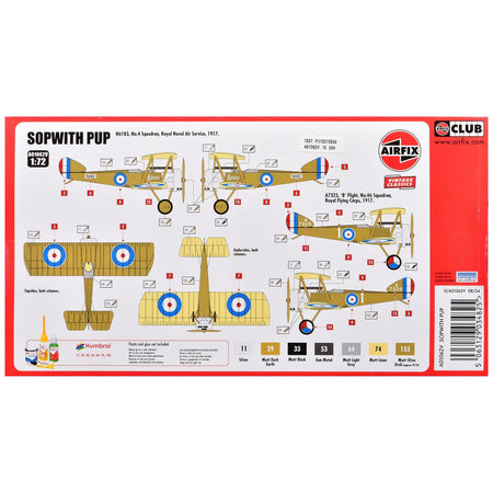 Level 1 Model Kit Sopwith Pup Fighter Aircraft 1/72 Plastic Model Kit by Airfix-Airfix-ModelCars.com