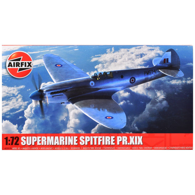 Level 1 Model Kit Supermarine Spitfire PR.XIX Fighter Aircraft 1/72 Plastic Model Kit by Airfix-Airfix-ModelCars.com