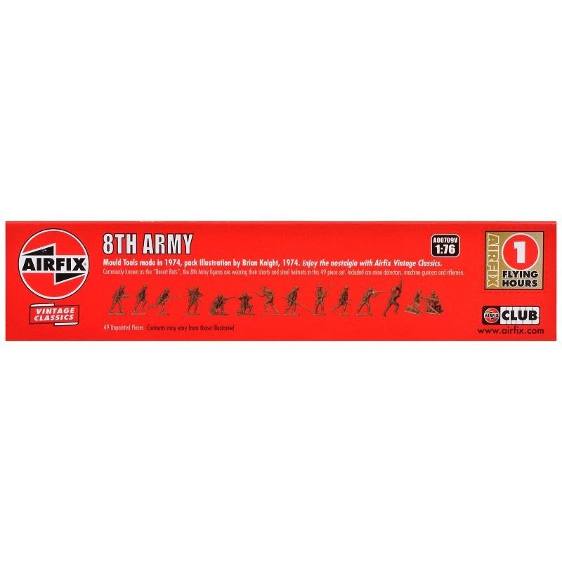 Level 1 Model Kit WWII British 8th Army 49 Piece Figure Set 1/76 Plastic Model Kit by Airfix-Airfix-ModelCars.com