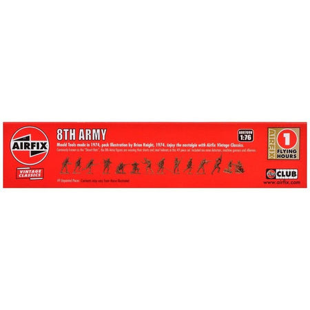 Level 1 Model Kit WWII British 8th Army 49 Piece Figure Set 1/76 Plastic Model Kit by Airfix-Airfix-ModelCars.com
