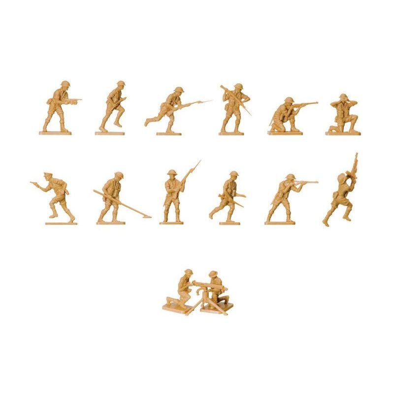 Level 1 Model Kit WWII British 8th Army 49 Piece Figure Set 1/76 Plastic Model Kit by Airfix-Airfix-ModelCars.com