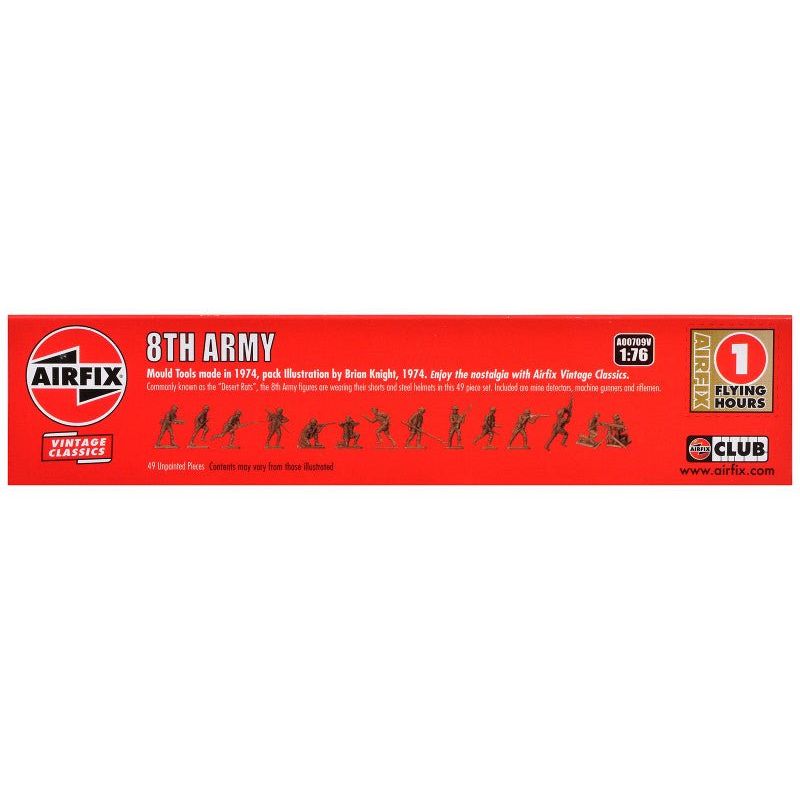 Level 1 Model Kit WWII British 8th Army 49 Piece Figure Set 1/76 Plastic Model Kit by Airfix - Airfix - ModelCars.com