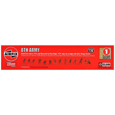 Level 1 Model Kit WWII British 8th Army 49 Piece Figure Set 1/76 Plastic Model Kit by Airfix - Airfix - ModelCars.com
