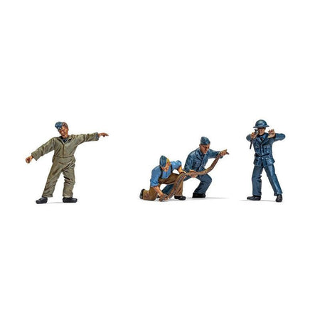 Level 1 Model Kit WWII RAF Ground Crew Figure and Accessory Set 1/48 Plastic Model Kit by Airfix - Airfix - ModelCars.com