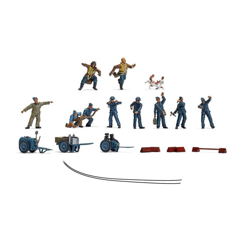 Level 1 Model Kit WWII RAF Ground Crew Figure and Accessory Set 1/48 Plastic Model Kit by Airfix - Airfix - ModelCars.com