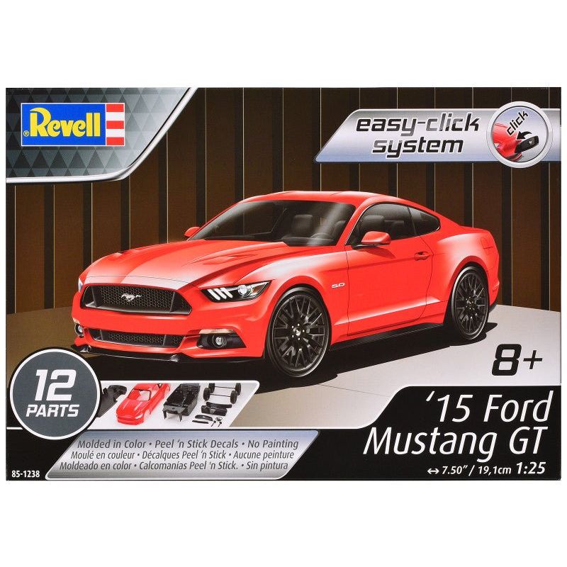 Level 2 Easy - Click Model Kit 2015 Ford Mustang GT 1/25 Scale Model by Revell - Revell - ModelCars.com