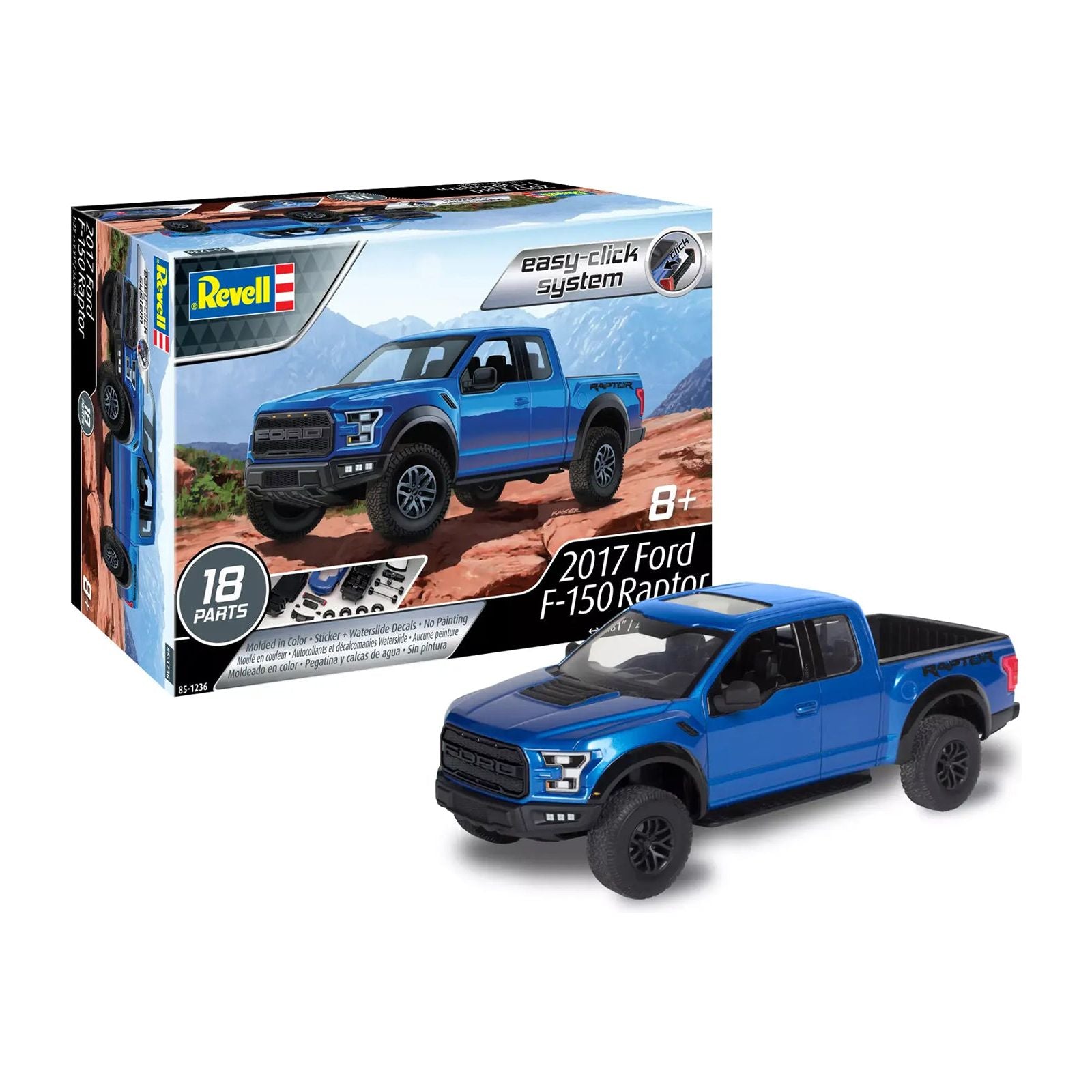 Level 2 Easy - Click Model Kit 2017 Ford F - 150 Raptor Pickup Truck 1/25 Scale Model by Revell - Revell - ModelCars.com