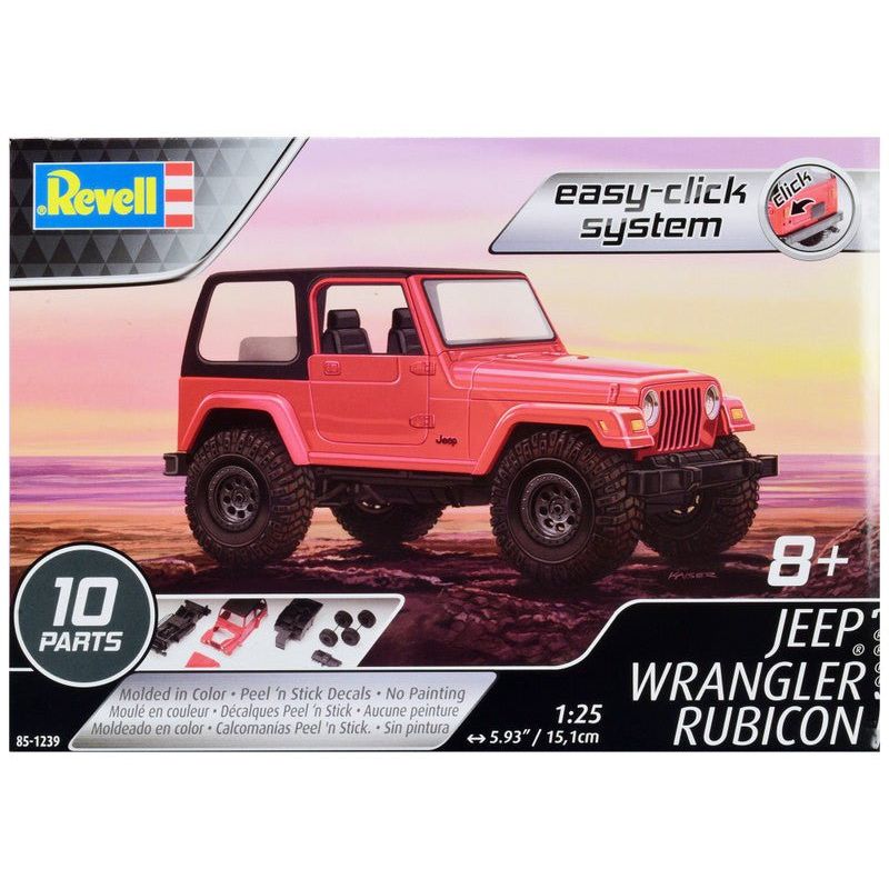 Level 2 Easy - Click Model Kit Jeep Wrangler Rubicon 1/25 Scale Model by Revell - Revell - ModelCars.com
