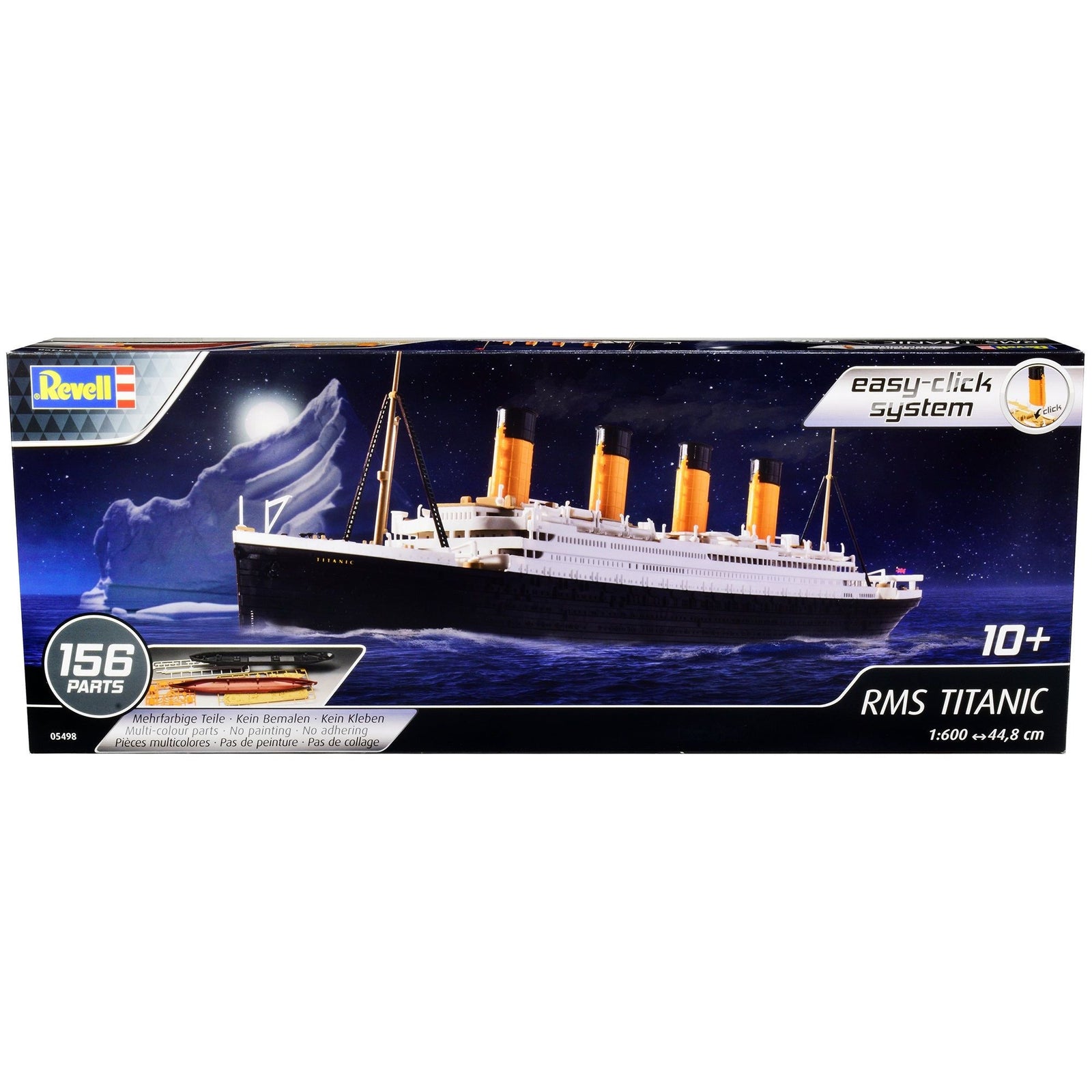 Level 2 Easy Click Model Kit RMS Titanic Passenger Liner Ship 1/600 Scale Model by Revell - Revell - ModelCars.com