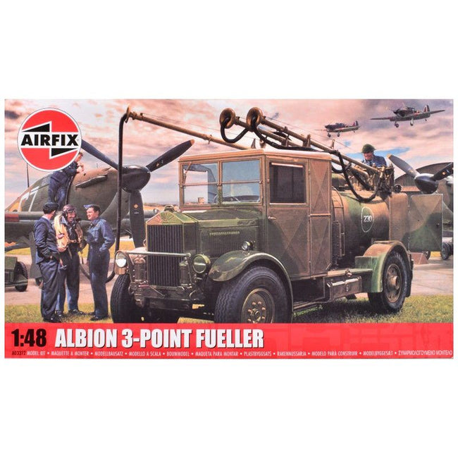 Level 2 Model Kit Albion 3-Point Fueller Truck 1/48 Plastic Model Kit by Airfix-Airfix-ModelCars.com