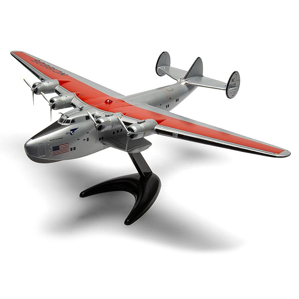 Level 2 Model Kit Boeing 314 Clipper Flying Boat with 2 Scheme Options 1/144 Plastic Model Kit by Airfix-Airfix-ModelCars.com