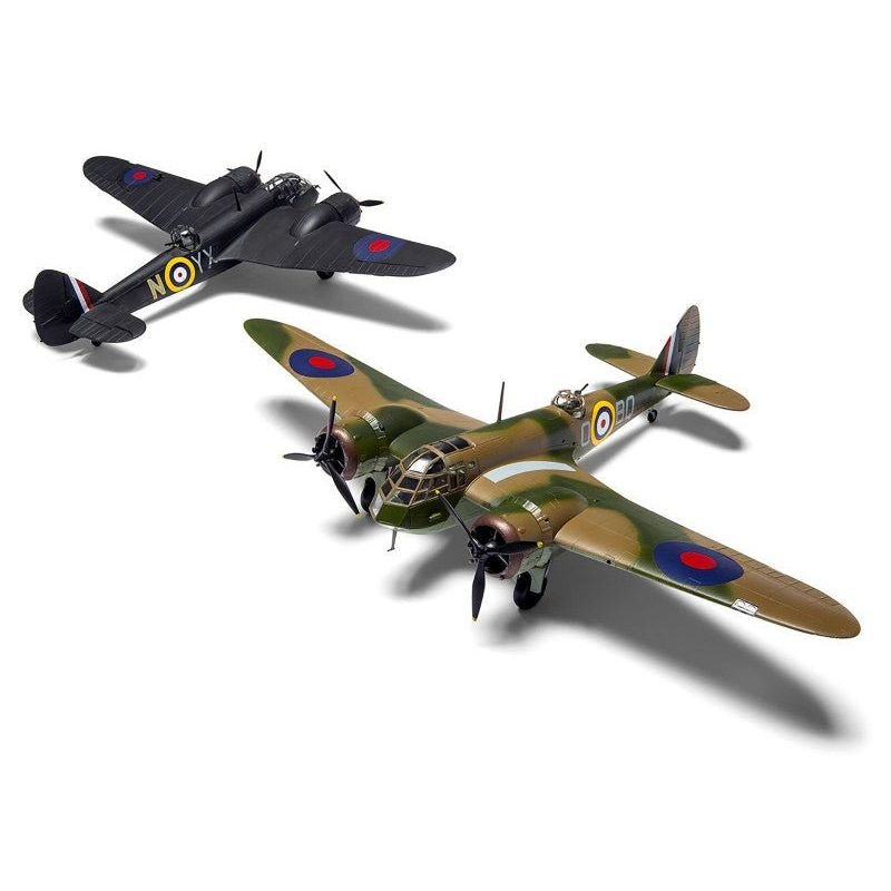 Level 2 Model Kit Bristol Blenheim Mk.IF Aircraft with 2 Scheme Options 1/72 Plastic Model Kit by Airfix-Airfix-ModelCars.com