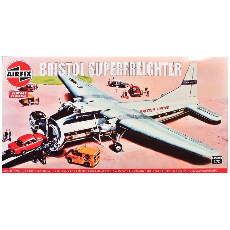 Level 2 Model Kit Bristol Superfreighter Freighter Aircraft "British United Air Ferries (BUAF)" 1/72 Plastic Model Kit by Airfix-Airfix-ModelCars.com