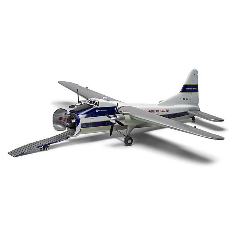 Level 2 Model Kit Bristol Superfreighter Freighter Aircraft "British United Air Ferries (BUAF)" 1/72 Plastic Model Kit by Airfix - Airfix - ModelCars.com